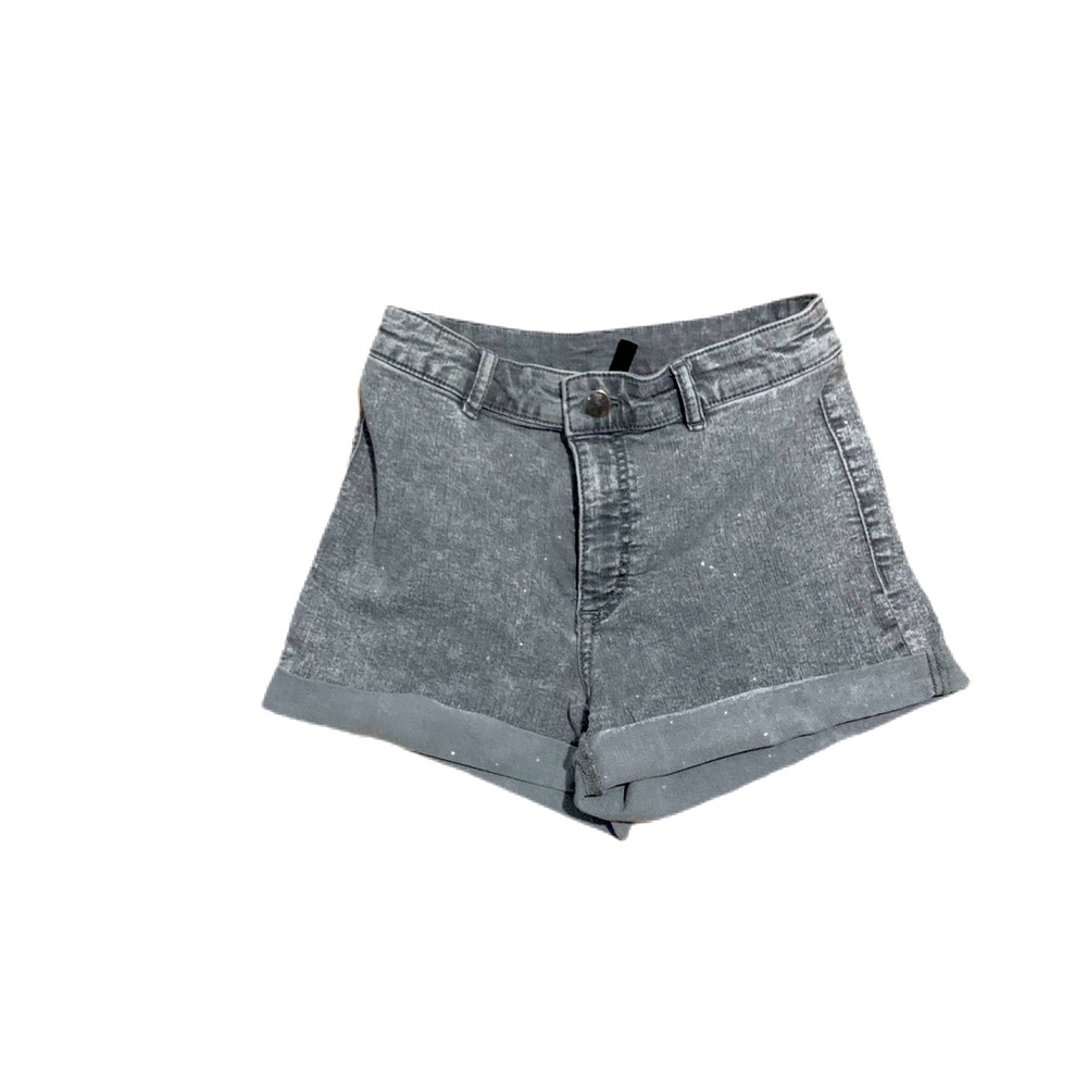 H&M DIVIDED grey high waisted shorts